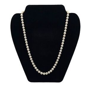 FINEST QUALITY 14KG Hand Knotted Pearl Strand Necklace 17”